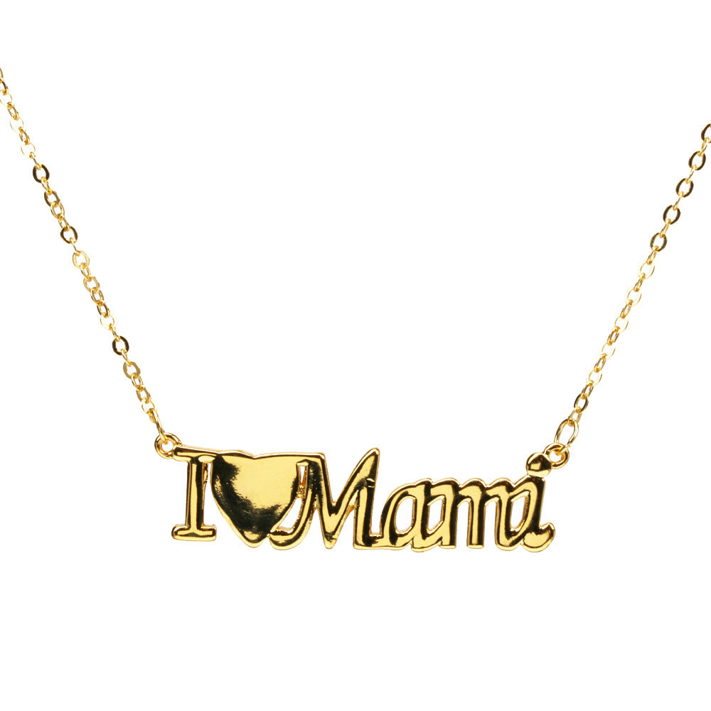 Venta al por mayor, regalo para el día de la madre, collar con colgante de globo de cobre MAMA